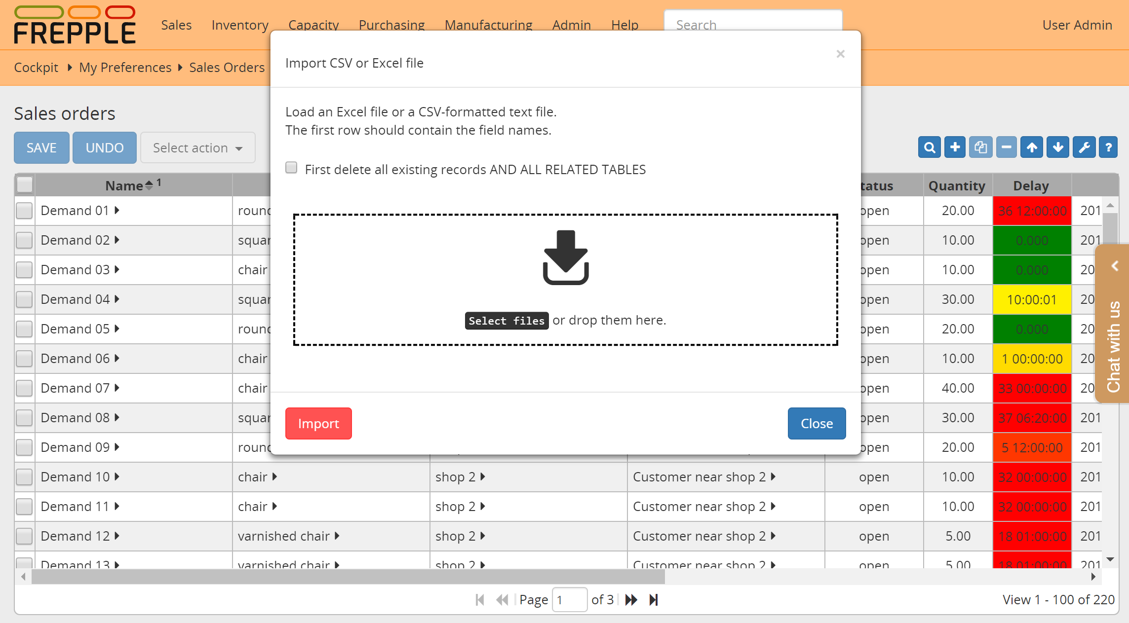 Importing data