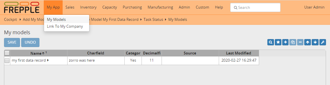 List view for your model