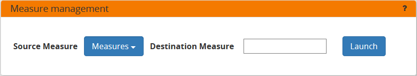 Execution screen - Measure Management