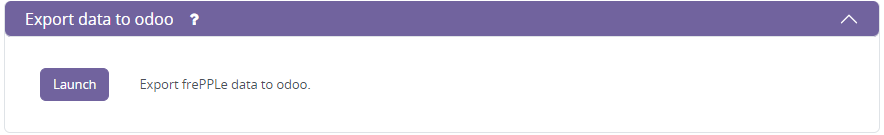 Execution screen - export to odoo