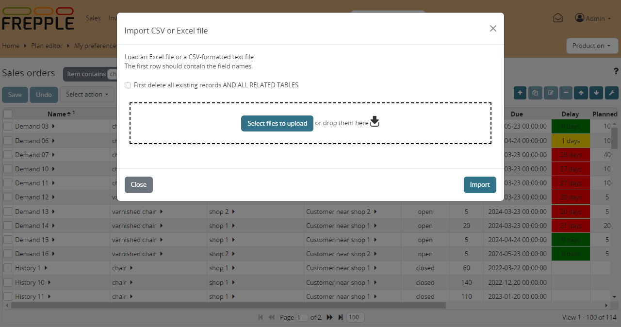 Importing data